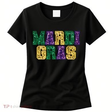 Happy Mardi Gras Carnival Fat Tuesday Fleur De Lis Women's T-Shirt