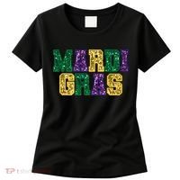 Happy Mardi Gras Carnival Fat Tuesday Fleur De Lis Women's T-Shirt thumb 0