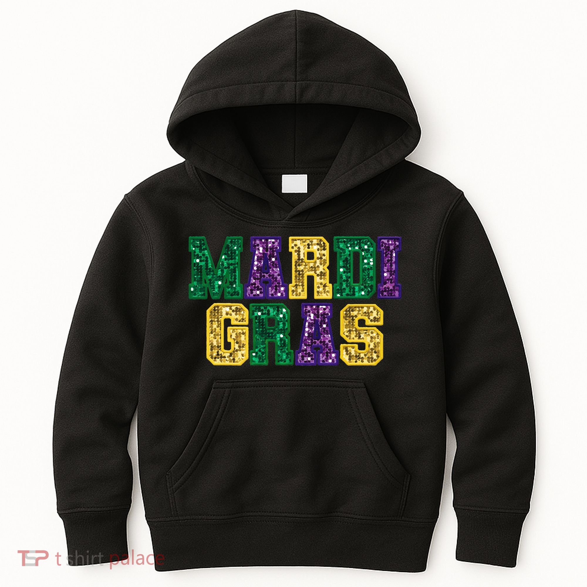 Happy Mardi Gras Carnival Fat Tuesday Fleur De Lis Kids Hoodie