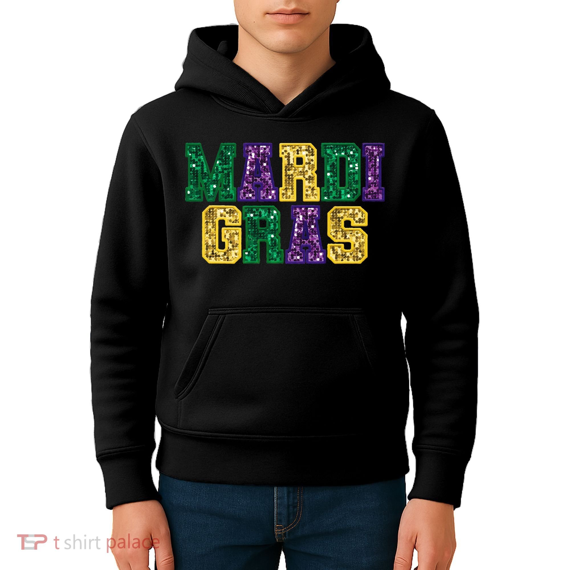 Happy Mardi Gras Carnival Fat Tuesday Fleur De Lis Kids Hoodie