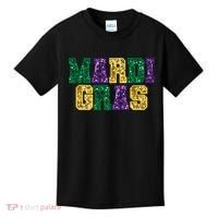 Happy Mardi Gras Carnival Fat Tuesday Fleur De Lis Kids T-Shirt thumb 0