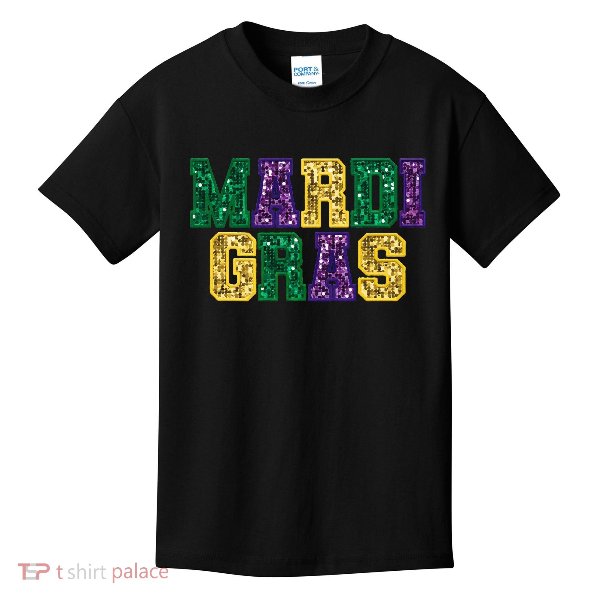 Happy Mardi Gras Carnival Fat Tuesday Fleur De Lis Kids T-Shirt