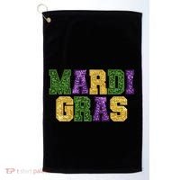Happy Mardi Gras Carnival Shrove Tuesday Gift Golf Towel thumb 0