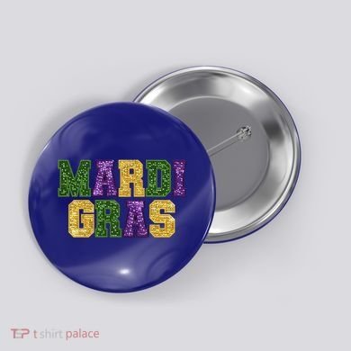 Happy Mardi Gras Carnival Shrove Tuesday Gift Button