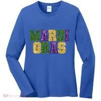 Happy Mardi Gras Carnival Shrove Tuesday Gift Women's Long Sleeve Shirt thumb 0
