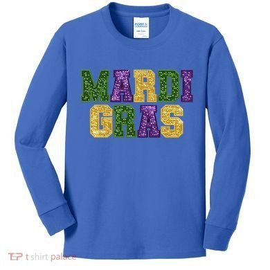 Happy Mardi Gras Carnival Shrove Tuesday Gift Kids Long Sleeve Shirt
