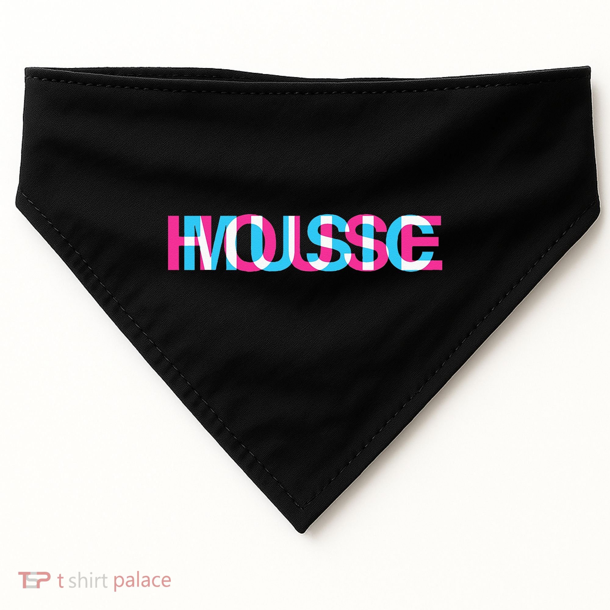 House Music Glitch Optical Illusion EDM Rave DJ USA-Made Doggie Bandana