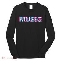 House Music Glitch Optical Illusion EDM Rave DJ Long Sleeve Shirt thumb 0