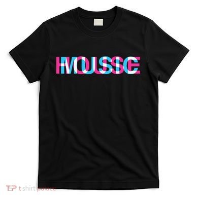 House Music Glitch Optical Illusion EDM Rave DJ T-Shirt