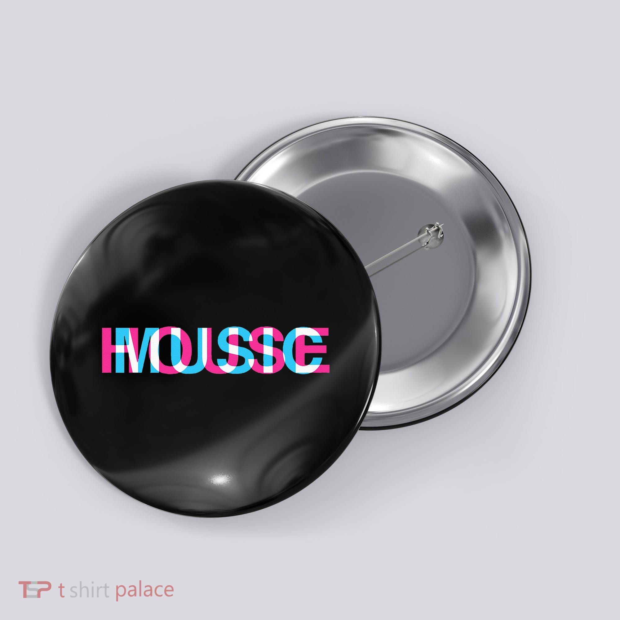 House Music Glitch Optical Illusion EDM Rave DJ Button