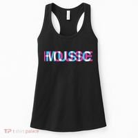 House Music Glitch Optical Illusion EDM Rave DJ Women's Tank Top thumb 0