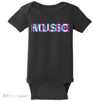 House Music Glitch Optical Illusion EDM Rave DJ Baby Bodysuit thumb 0