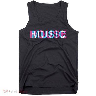 House Music Glitch Optical Illusion EDM Rave DJ Tank Top