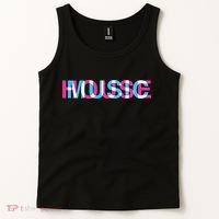 House Music Glitch Optical Illusion EDM Rave DJ Tank Top thumb 2