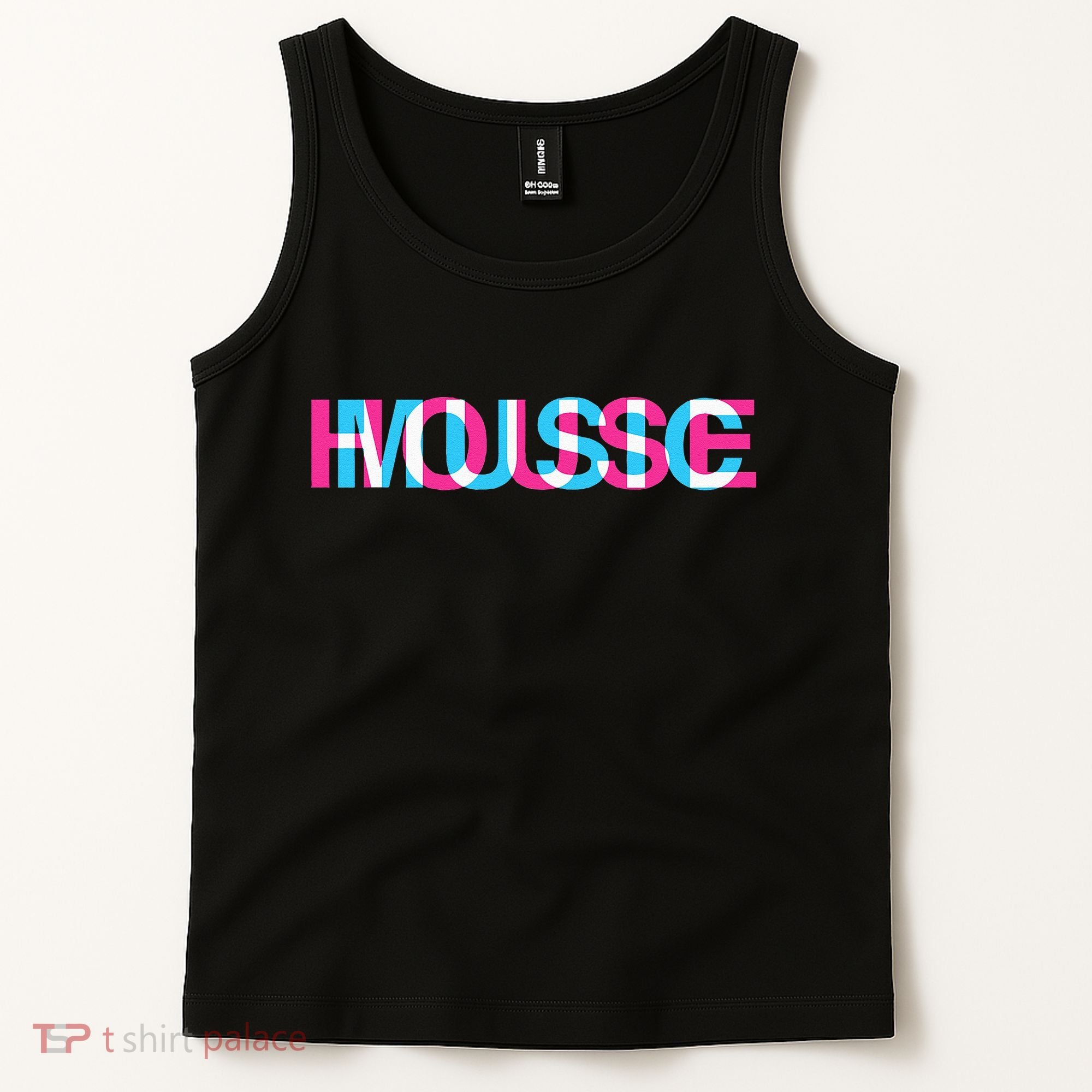 House Music Glitch Optical Illusion EDM Rave DJ Tank Top