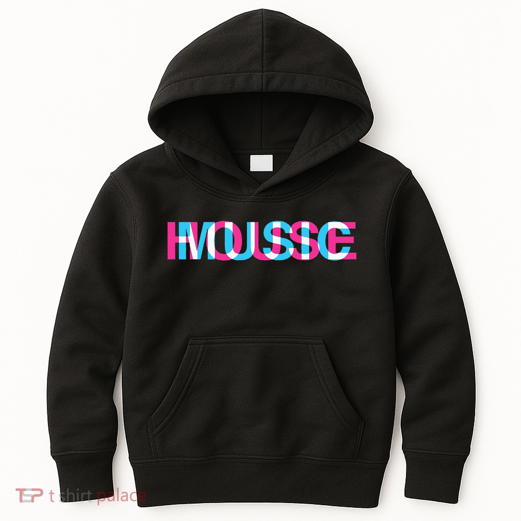 House Music Glitch Optical Illusion EDM Rave DJ Kids Hoodie