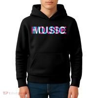 House Music Glitch Optical Illusion EDM Rave DJ Kids Hoodie thumb 4