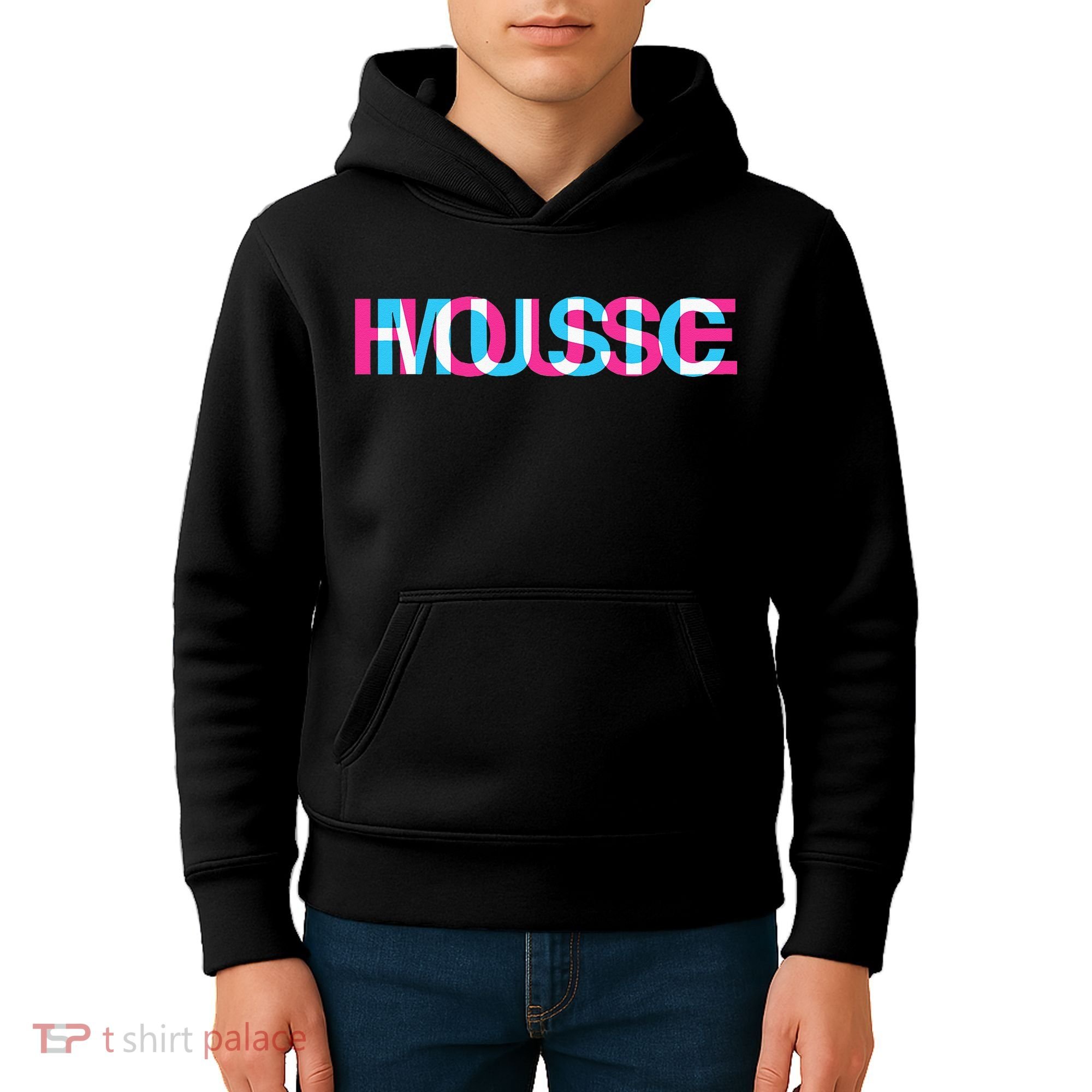House Music Glitch Optical Illusion EDM Rave DJ Kids Hoodie