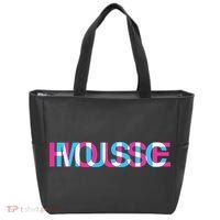 House Music Glitch Optical Illusion EDM Rave DJ Tote Bag thumb 0