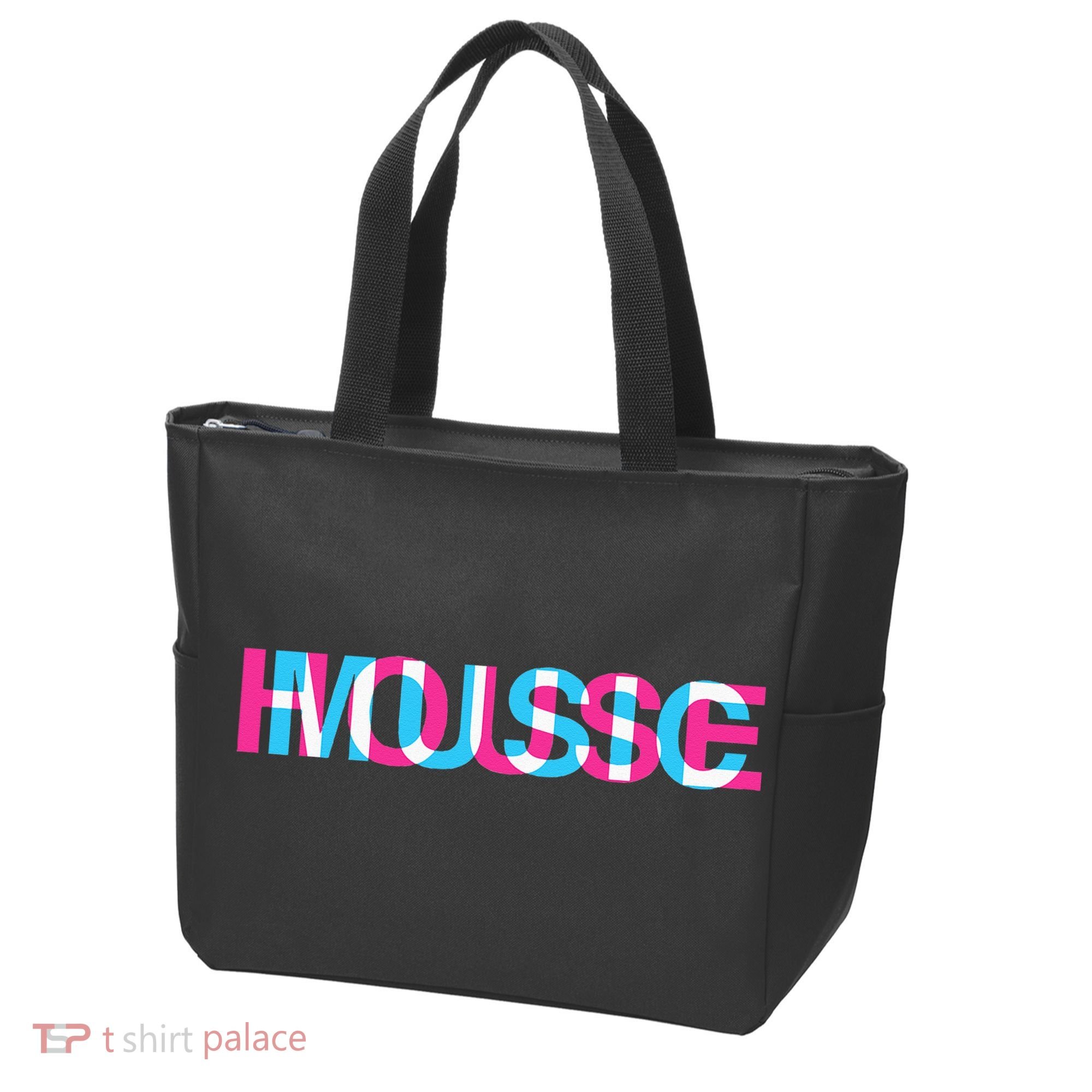 House Music Glitch Optical Illusion EDM Rave DJ Tote Bag