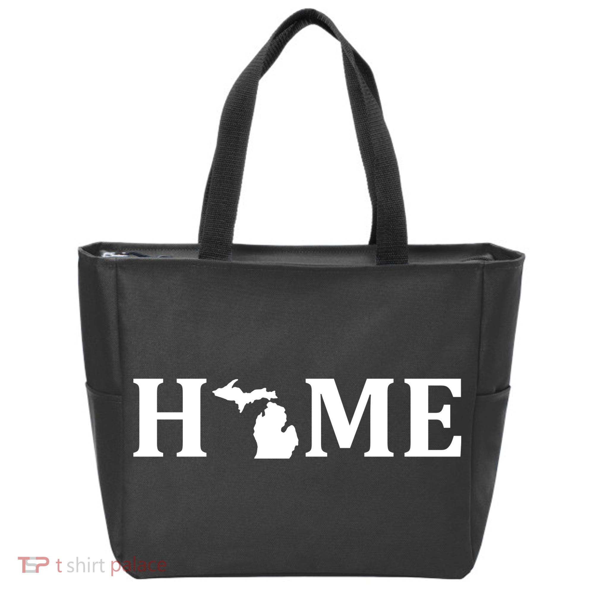 Home Michigan Great Lake State MI Est 1837 Home Tote Bag