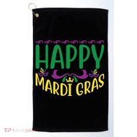 Happy Mardi Gras Golf Towel thumb 0