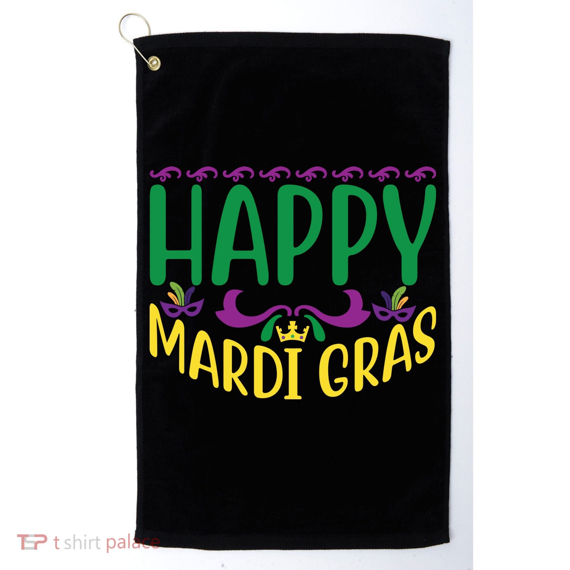 Happy Mardi Gras Golf Towel