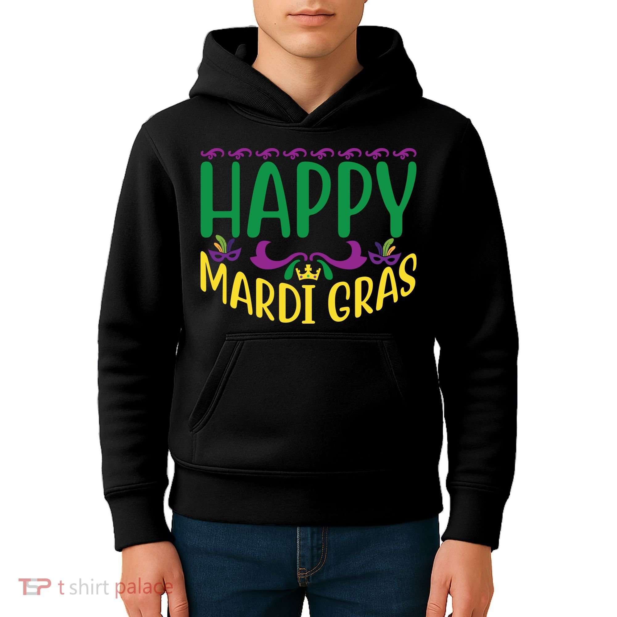 Happy Mardi Gras Kids Hoodie