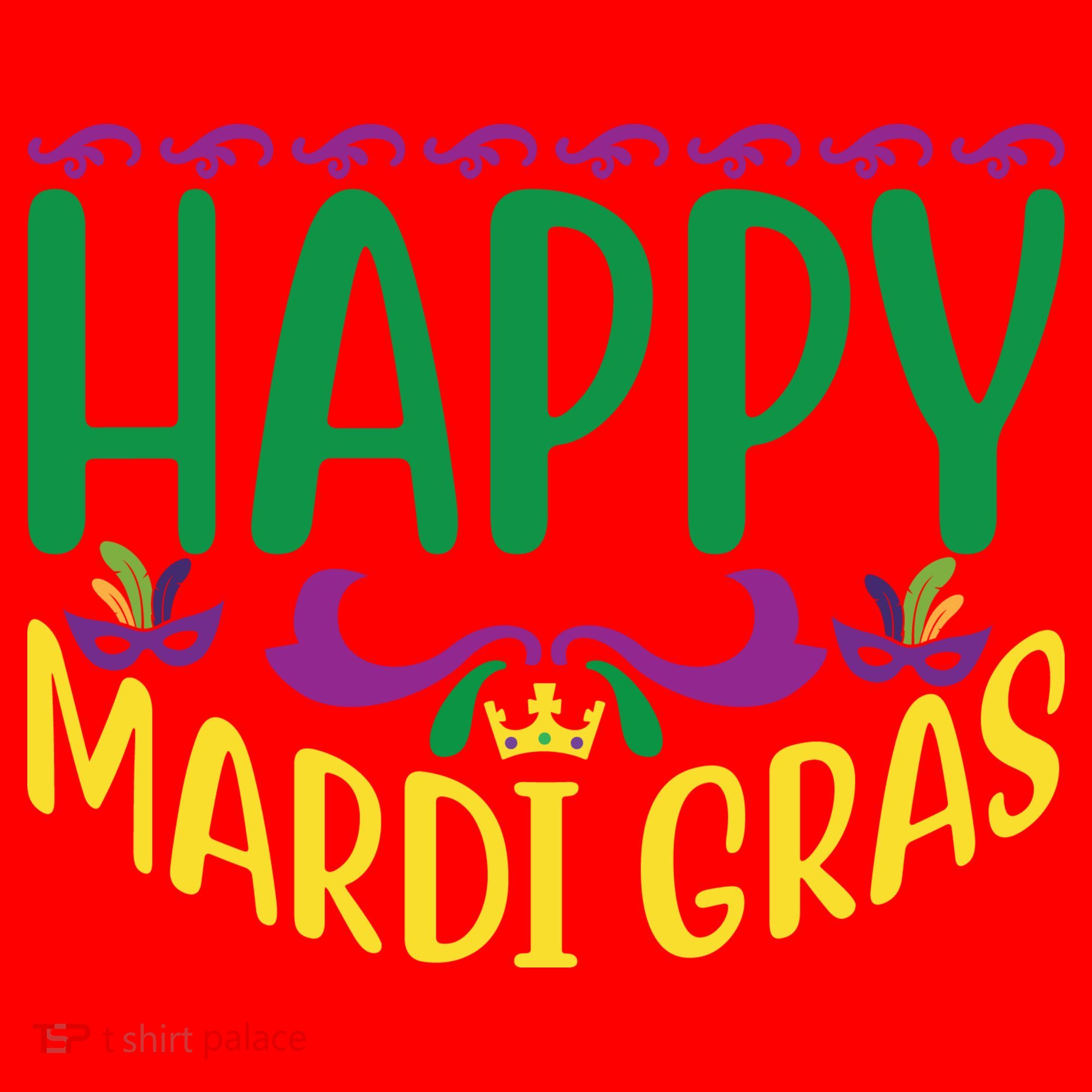 Happy Mardi Gras Santa Hat