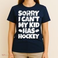 Hockey Mom Hockey Dad Sorry I Can't My Has Hockey Grunge T-Shirt thumb 4