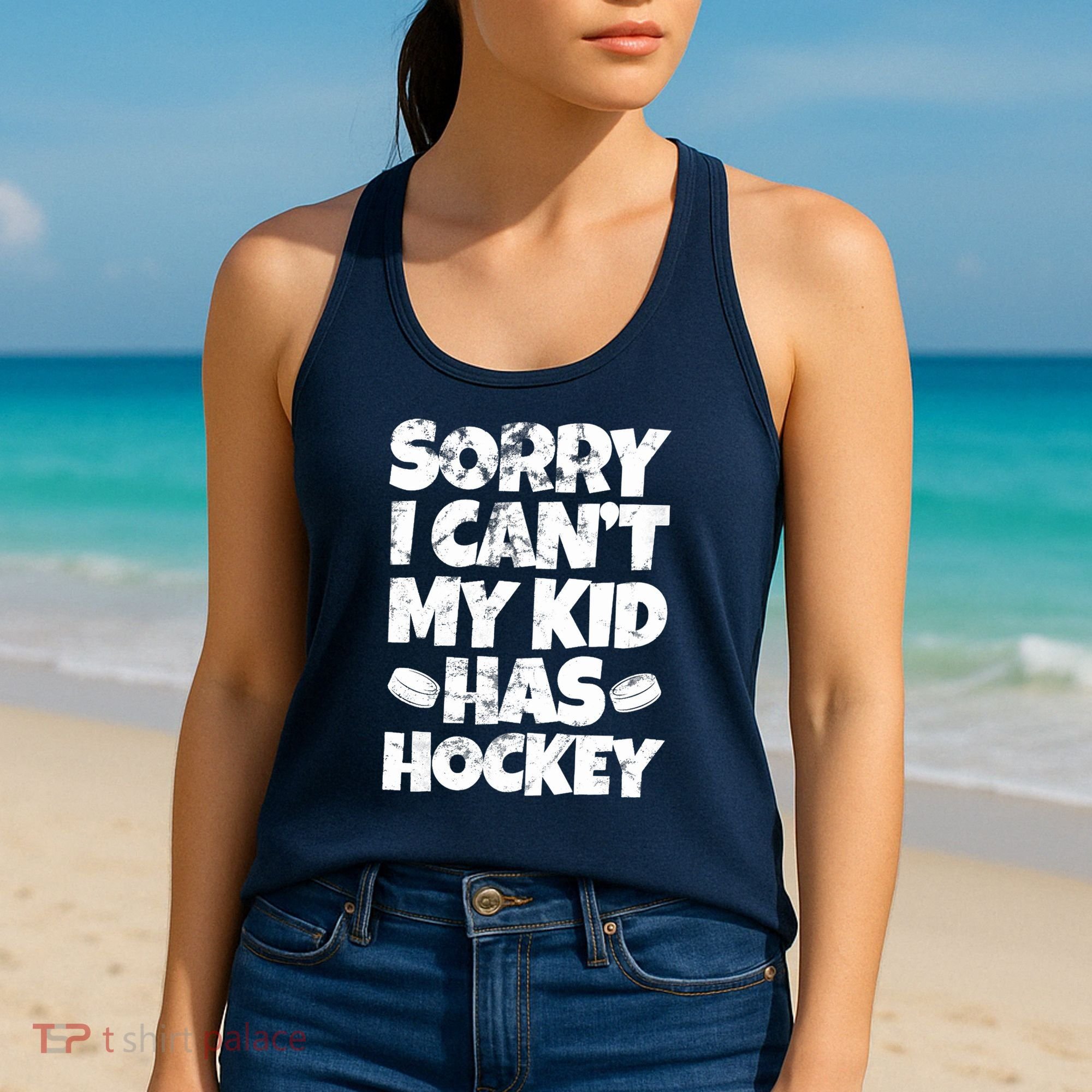 Hockey Mom Hockey Dad Sorry I Can't My Has Hockey Grunge Women's Tank Top
