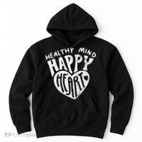 Healthy Mind Happy Heart Mental Health Hoodie thumb 0