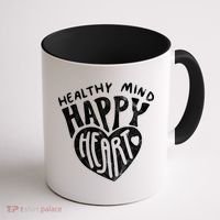 Healthy Mind Happy Heart Mental Health Coffee Mug thumb 1