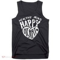Healthy Mind Happy Heart Mental Health Tank Top thumb 0