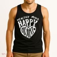Healthy Mind Happy Heart Mental Health Tank Top thumb 3