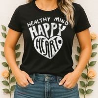 Healthy Mind Happy Heart Mental Health Women's T-Shirt thumb 2