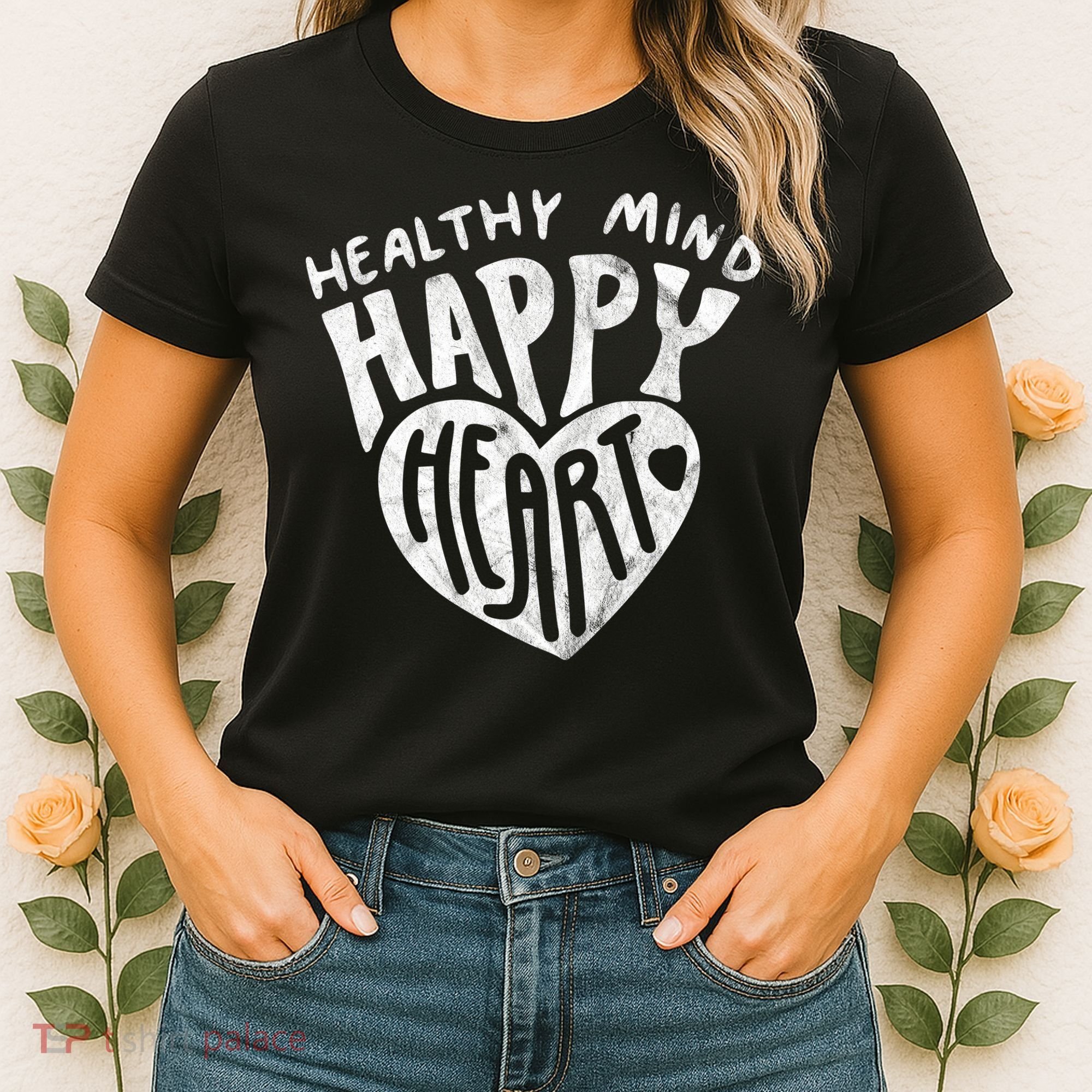 Healthy Mind Happy Heart Mental Health Women's T-Shirt