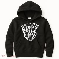 Healthy Mind Happy Heart Mental Health Kids Hoodie thumb 0