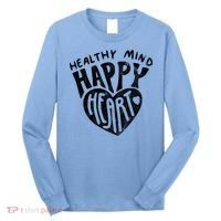 Healthy Mind Happy Heart Mental Health Long Sleeve Shirt thumb 0