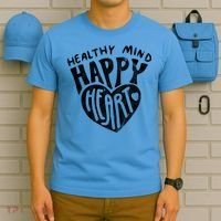Healthy Mind Happy Heart Mental Health T-Shirt thumb 5