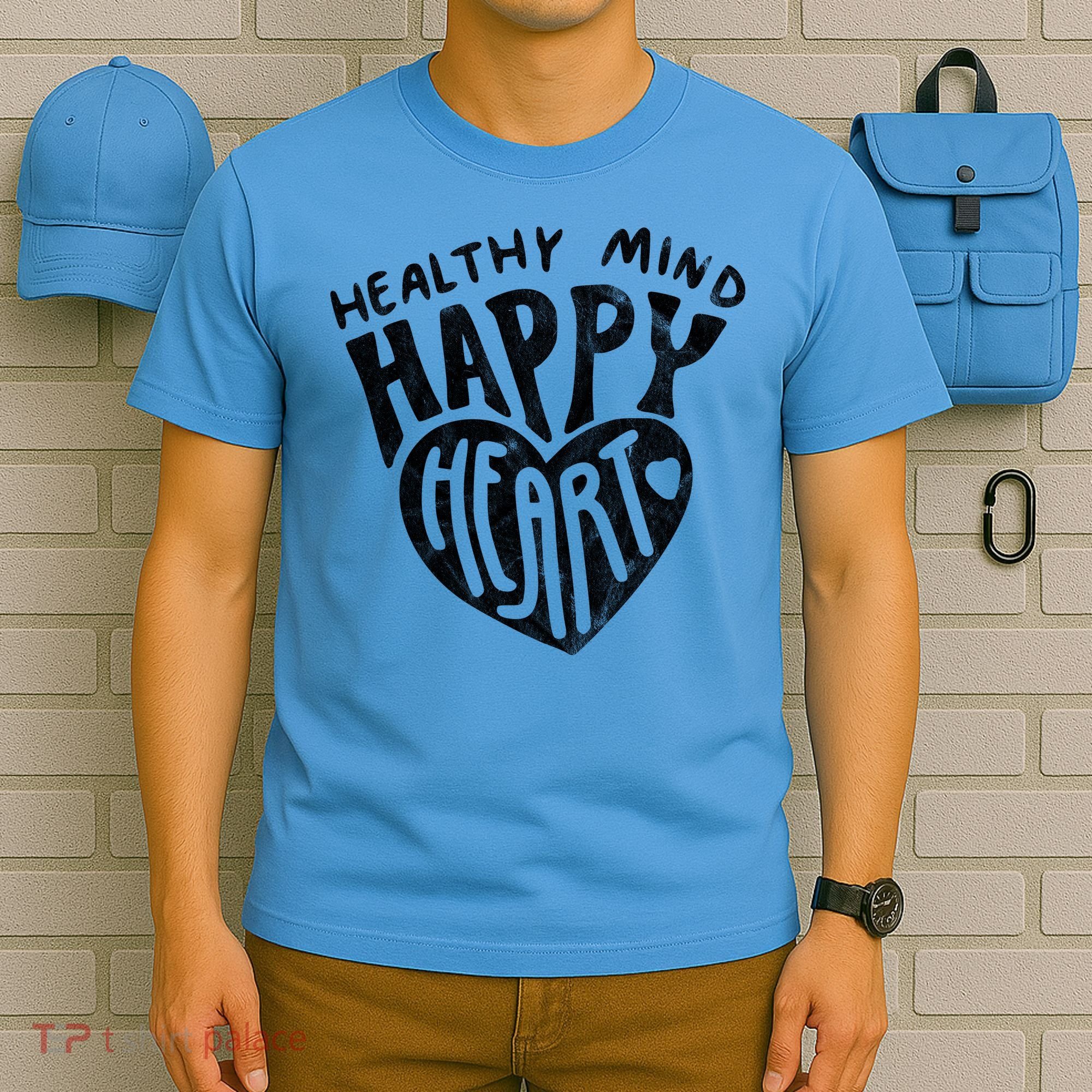 Healthy Mind Happy Heart Mental Health T-Shirt