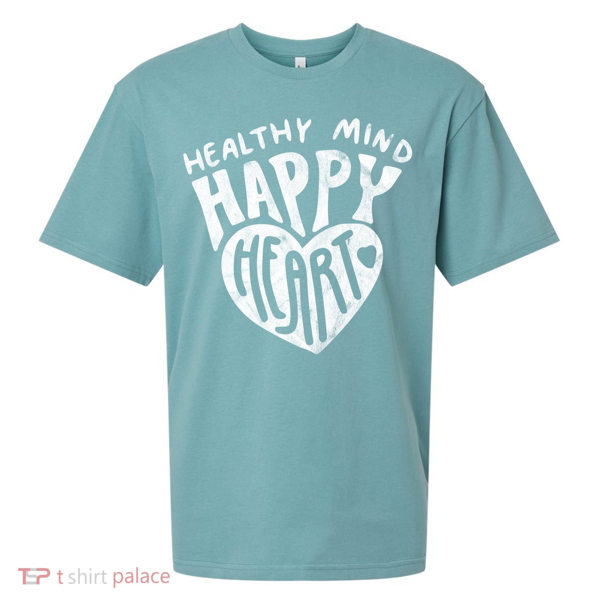 Healthy Mind Happy Heart Mental Health Sueded Cloud Jersey T-Shirt