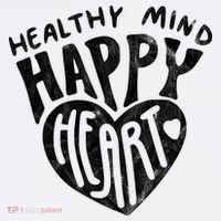 Healthy Mind Happy Heart Mental Health Garment-Dyed Sweatshirt thumb 2