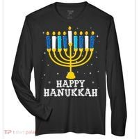 Hanukkah Menorah Happy Hanukkah Zone Performance Long-Sleeve T-Shirt thumb 0