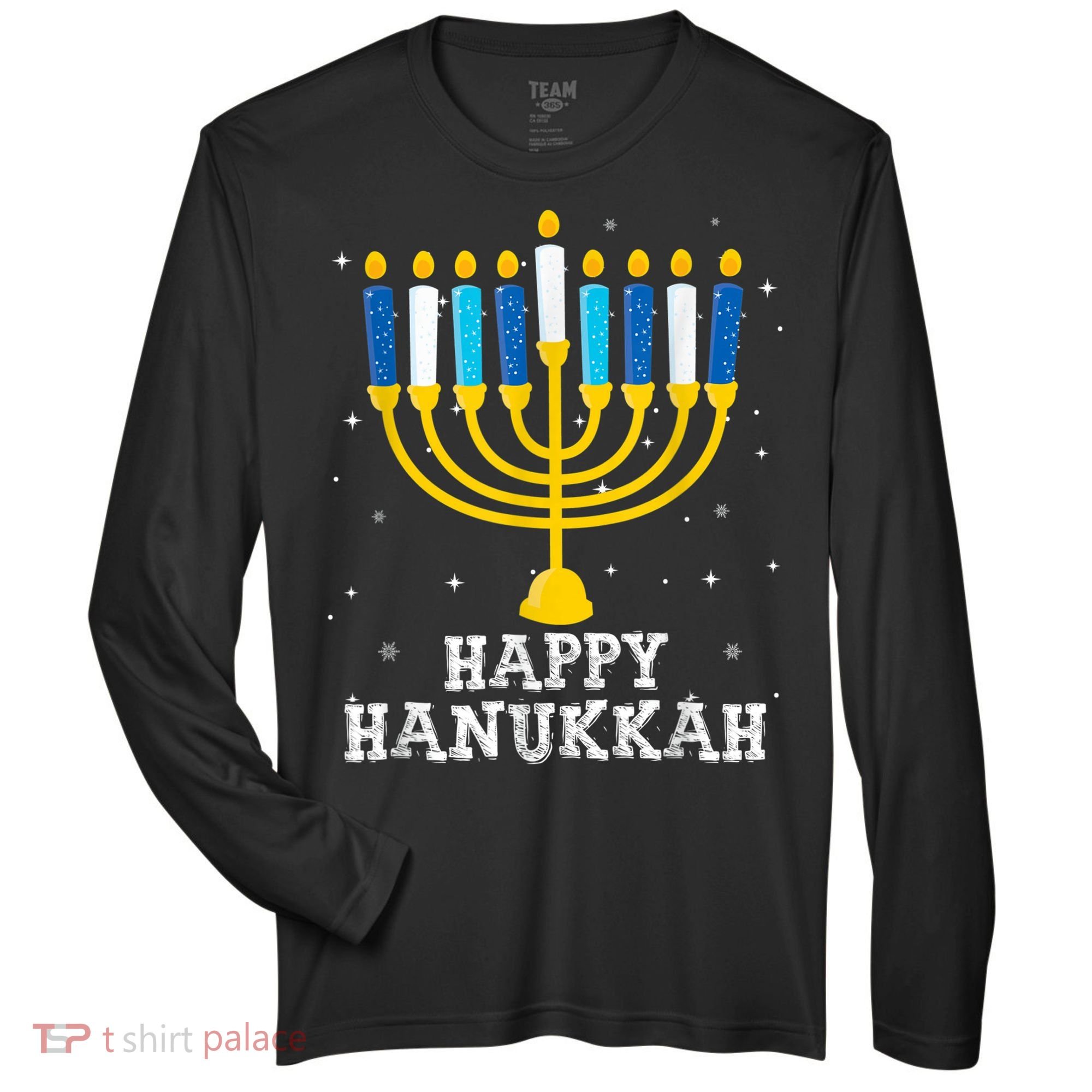 Hanukkah Menorah Happy Hanukkah Zone Performance Long-Sleeve T-Shirt