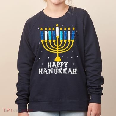 Hanukkah Menorah Happy Hanukkah Women's Sweatshirt
