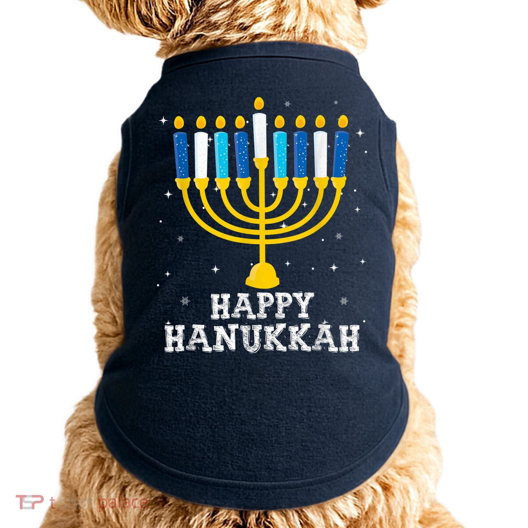 Hanukkah Menorah Happy Hanukkah Doggie Tank
