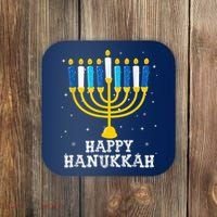 Hanukkah Menorah Happy Hanukkah Coaster thumb 0
