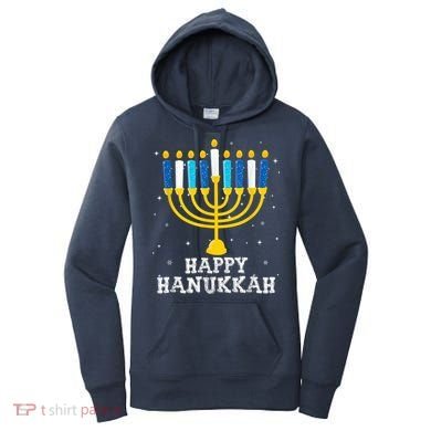 Hanukkah Menorah Happy Hanukkah Women's Hoodie