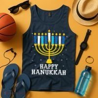 Hanukkah Menorah Happy Hanukkah Tank Top thumb 4